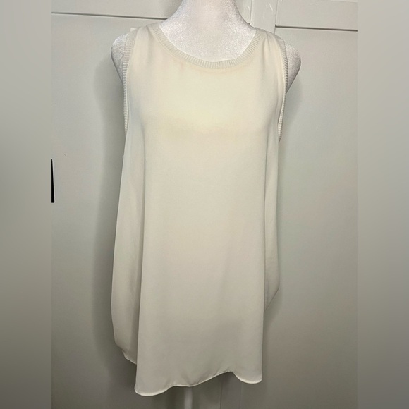 LOFT Cream Sleeveless Top - Size XL - Picture 1 of 6